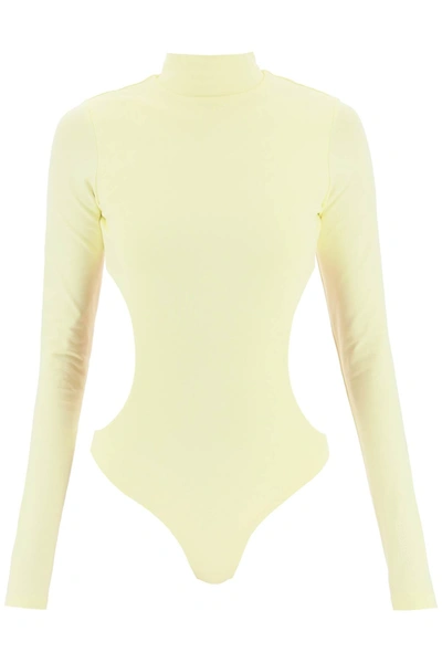 Shop Marc Jacobs The Cutout Bodysuit In Yellow