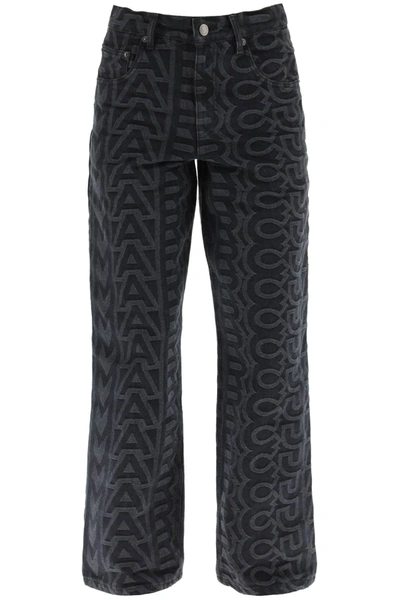 Shop Marc Jacobs The Monogram Denim Pant In Black