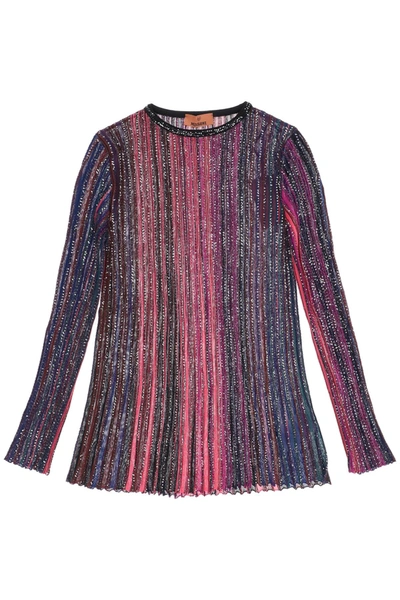 Shop Missoni Sequined Knit Top In Multicolor