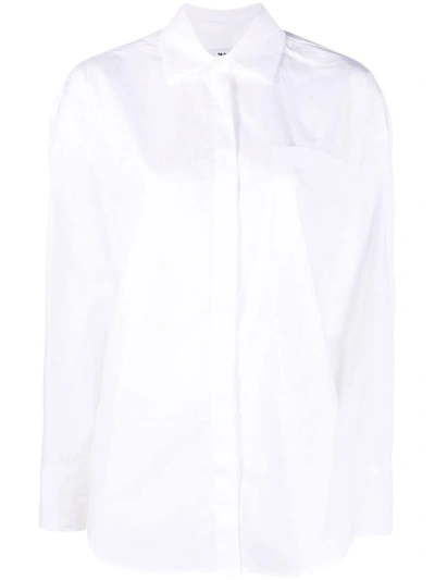 Shop Msgm Pocket-detail Tailored Shirt In White