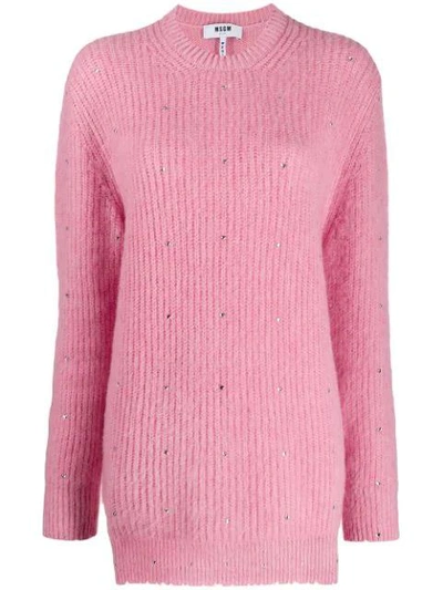 Shop Msgm Sweater Knit Pink