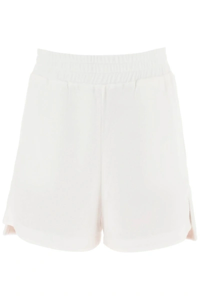 Shop Mvp Wardrobe Sunset Light Terry Shorts In White