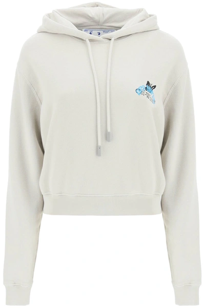 OFF-WHITE BUTTERFLY CROPPED HOODIE 