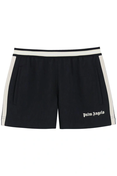 Shop Palm Angels 'ultralight' Track Shorts In Black
