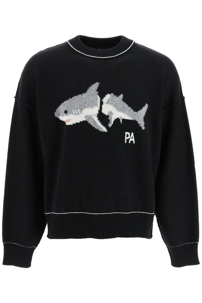 Shop Palm Angels 'shark' Sweater In Black