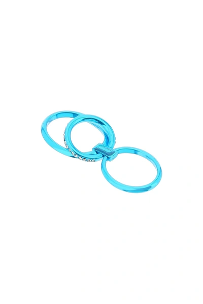 Shop Panconesi Solar Crystal Ring In Blue