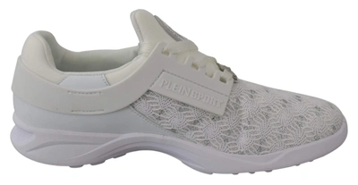 Shop Plein Sport White Polyester Runner Beth Sneakers