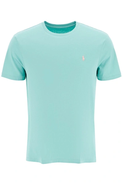 Shop Polo Ralph Lauren Custom Slim Fit T-shirt With Logo In Green