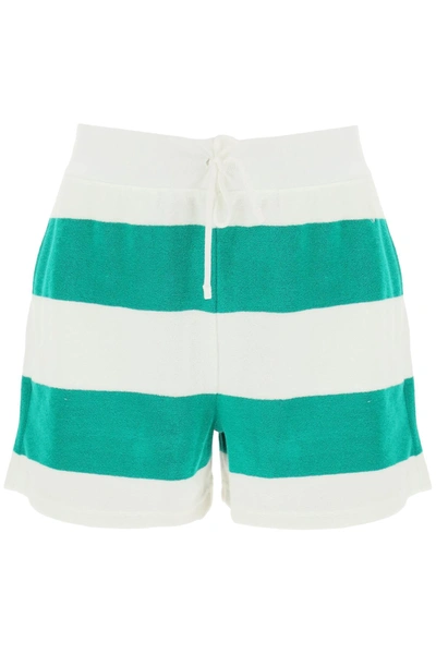 Shop Polo Ralph Lauren Striped Terry Shorts In Mixed Colours
