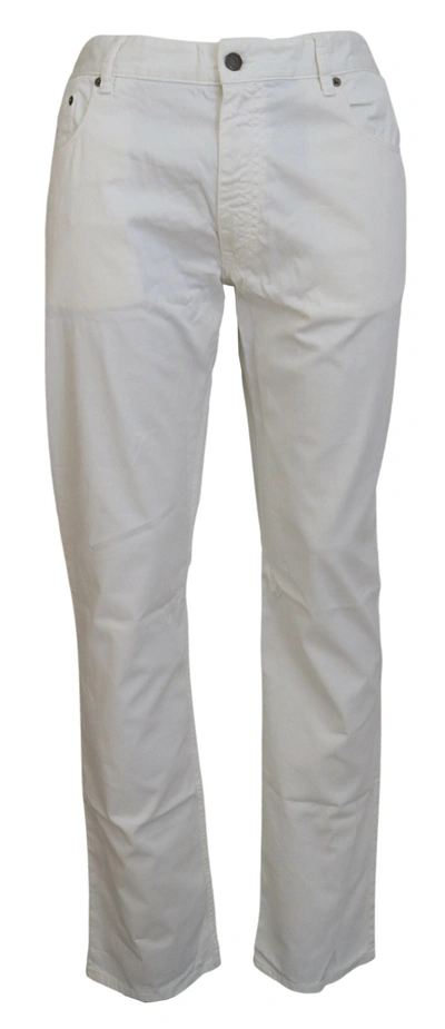 Shop Ralph Lauren Ivory Cotton Straight Fit Men Denim Jeans In White