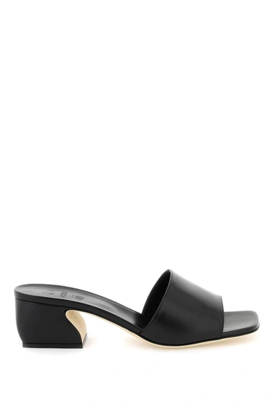 Shop Si Rossi Nappa Leather Mules In Black