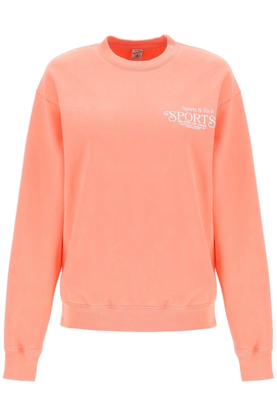 Shop Sporty And Rich Sporty Rich 'bardot Sports' Sweatshirt In Pink