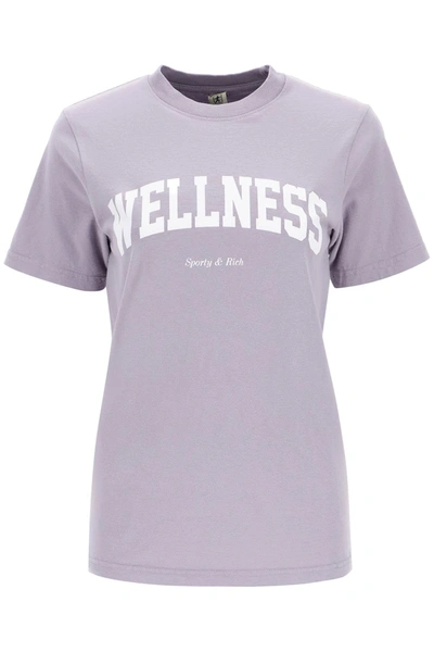 Shop Sporty And Rich Sporty Rich T-shirt With Print In Purple