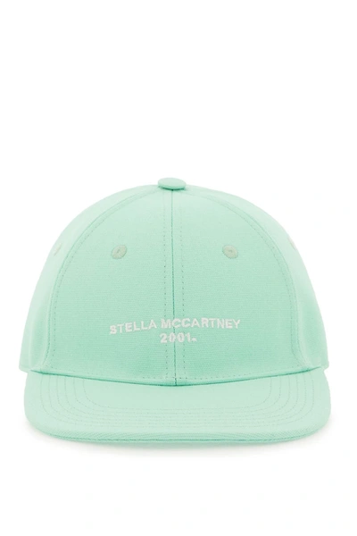 Shop Stella Mccartney Baseball Cap With Embroidery In Green