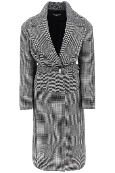 Shop Tom Ford Cashmere Patchwork Coat In Mixed Colours