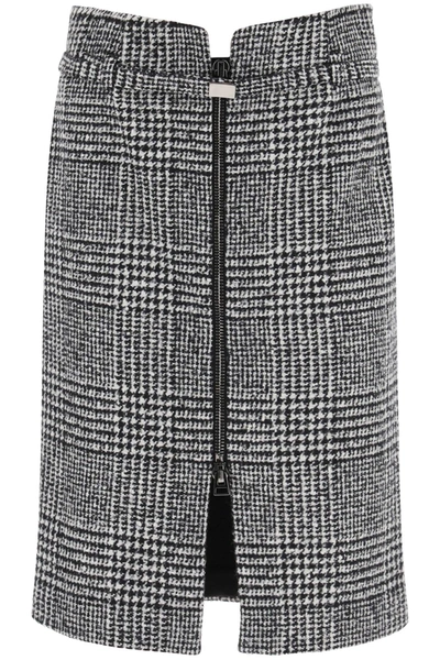 Shop Tom Ford Prince Of Wales Pencil Skirt In Mixed Colours