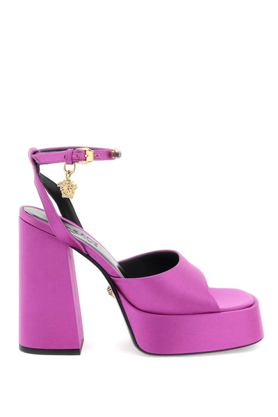 Shop Versace Aevitas Sandals In Purple