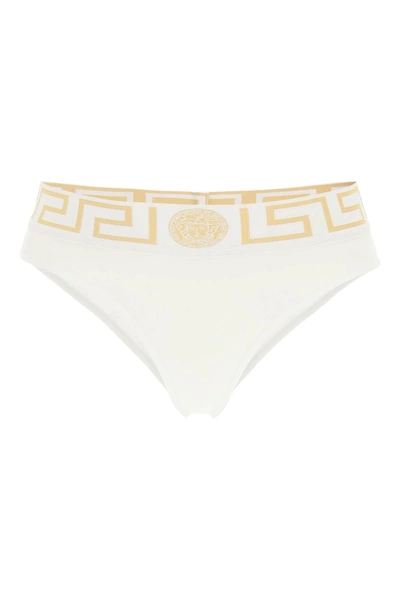 Shop Versace Greca Border Briefs In Mixed Colours