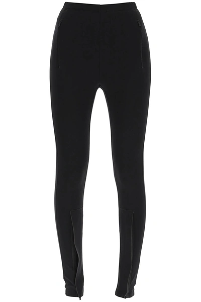 Shop Wardrobe.nyc Leggins With Zip Cuffs In Black