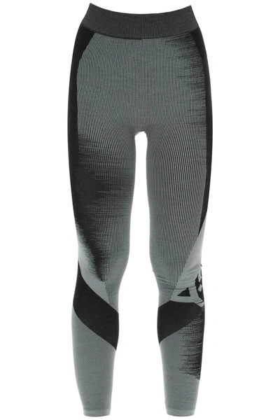 Shop Y-3 Two-tone Knit Leggings In Mixed Colours