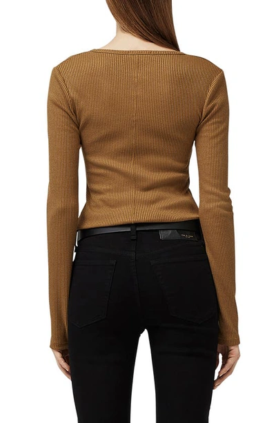Rag & Bone The Rib Henley In Khaki