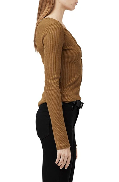Rag & Bone The Rib Henley In Khaki