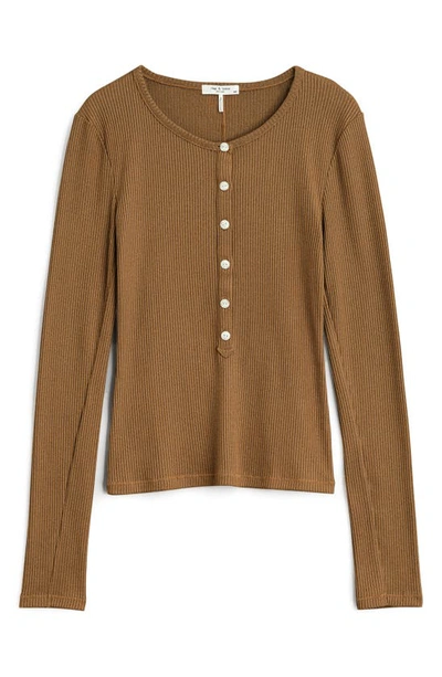 Rag & Bone The Rib Henley In Khaki