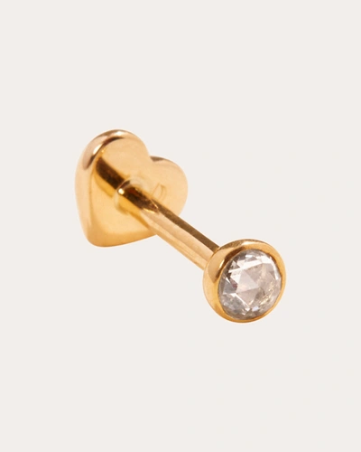 Shop Pamela Love Women's Single Petite Diamond Stud Earring In Gold