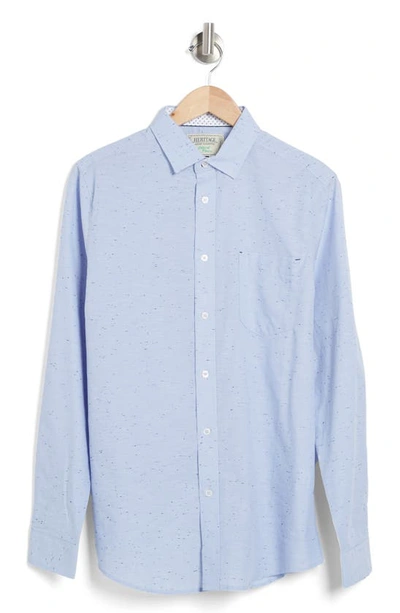 Shop Report Collection Cotton Neppy Button-up Shirt In Light Blue