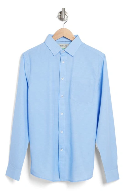 Shop Report Collection Recycled 4-way Solid Sport Shirt In Light Blue