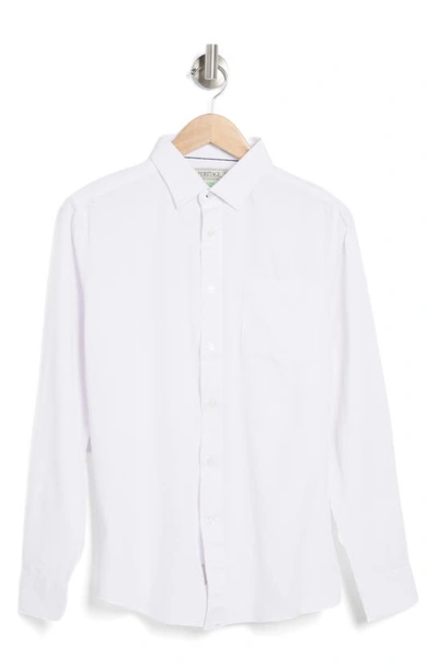 Shop Report Collection Recycled 4-way Solid Sport Shirt In White