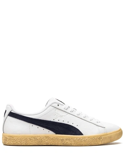 Shop Puma Clyde Vintage Shoes In White Navy