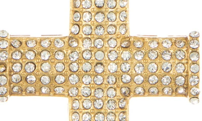 Shop American Exchange Pavé Crystal Cross Pendant Necklace In Gold