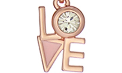 Shop Ted Baker Love Pendant Necklace In Rose Gold/ Baby Pink