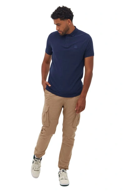 Shop Bench <br>ragnor Embroidered Square Cotton Polo<br> In Navy