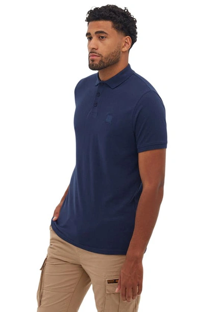 Shop Bench . <br>ragnor Embroidered Square Cotton Polo<br> In Navy