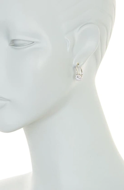 Shop Nes Jewelry Set Of 3 Cubic Zirconia Stud, Halo & Drop Earrings In Silver