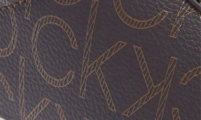 Calvin Klein Gules Logo Monogram Sneaker In Dark Brown 200