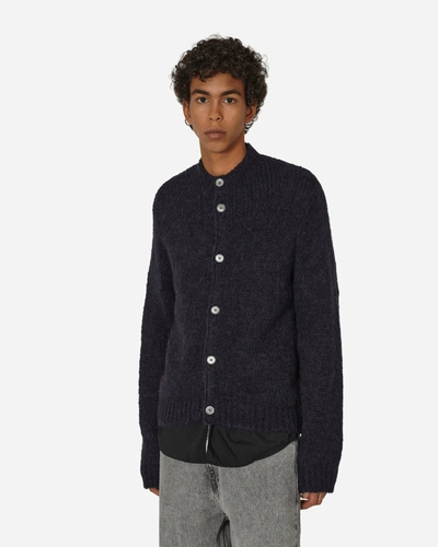 Shop Our Legacy Fuzzy Mohpaca Opa Cardigan Navy In Blue