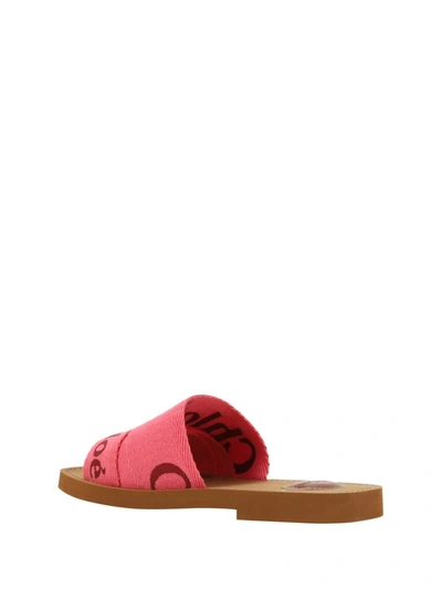 Shop Chloé Sandals In Pink - Red