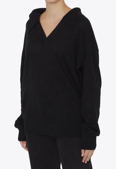 Shop Khaite Elsia Cashmere Knitted Top In Black