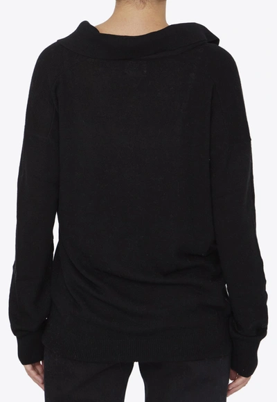 Shop Khaite Elsia Cashmere Knitted Top In Black