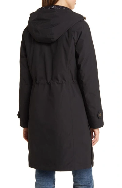 Shop Michael Michael Kors Water Resistant Quilted Coat In Black