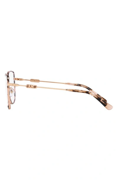Michael Kors Empire 53mm Round Optical Glasses In Rose Gold