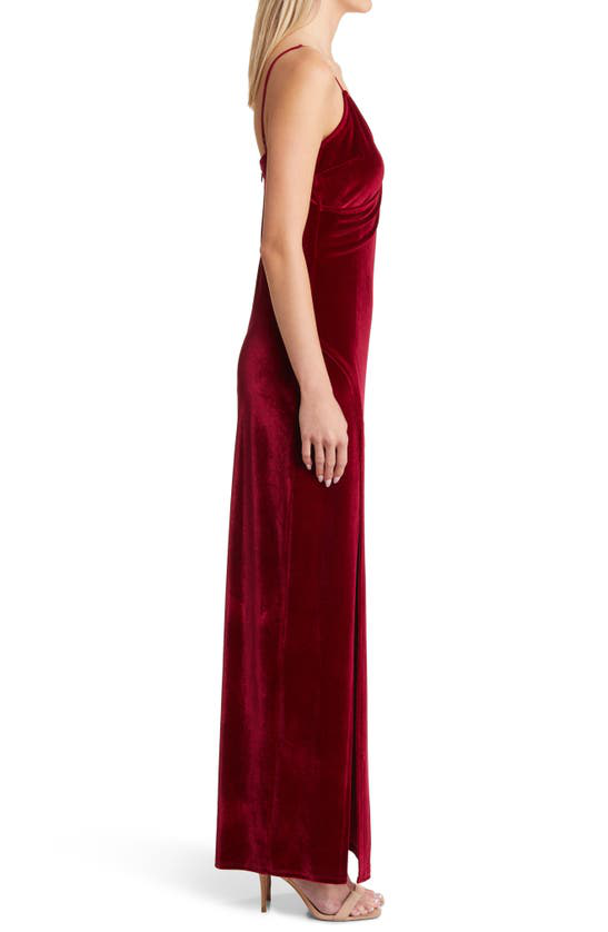 Diva gloves velvet maxi dress
