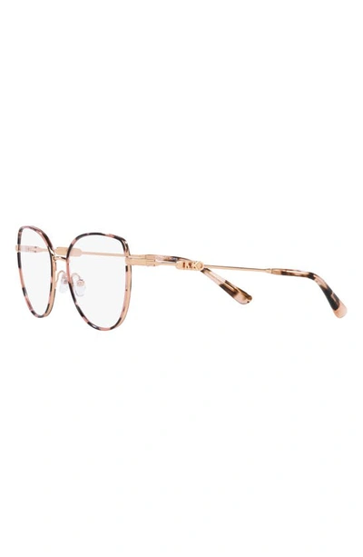 Michael Kors Empire 53mm Round Optical Glasses In Rose Gold