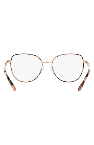 Michael Kors Empire 53mm Round Optical Glasses In Rose Gold