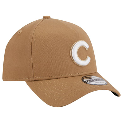New Era Khaki Chicago Cubs A-frame 9forty Adjustable Hat In Khaki