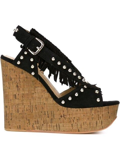 Shop Ash 'blossom Baby' Wedges In Black