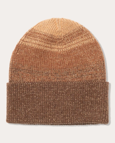 Shop Eugenia Kim Women's Frances Ombré Ribbed Beanie In Camel/brown/gold
